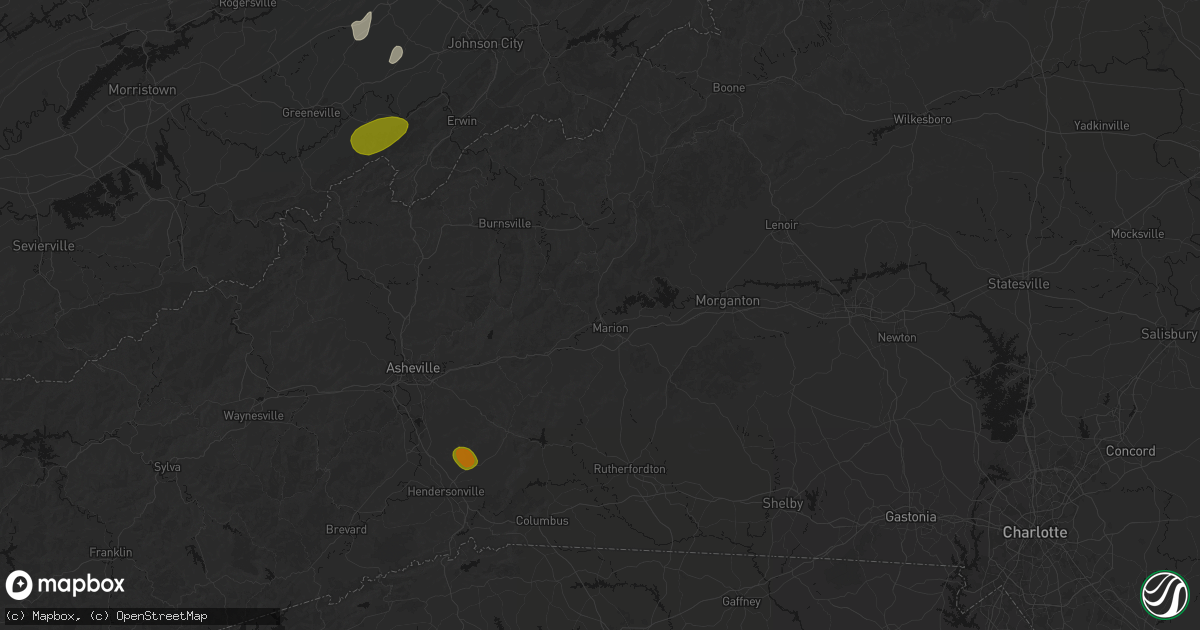 Hail map in Marion, NC on June 29, 2026