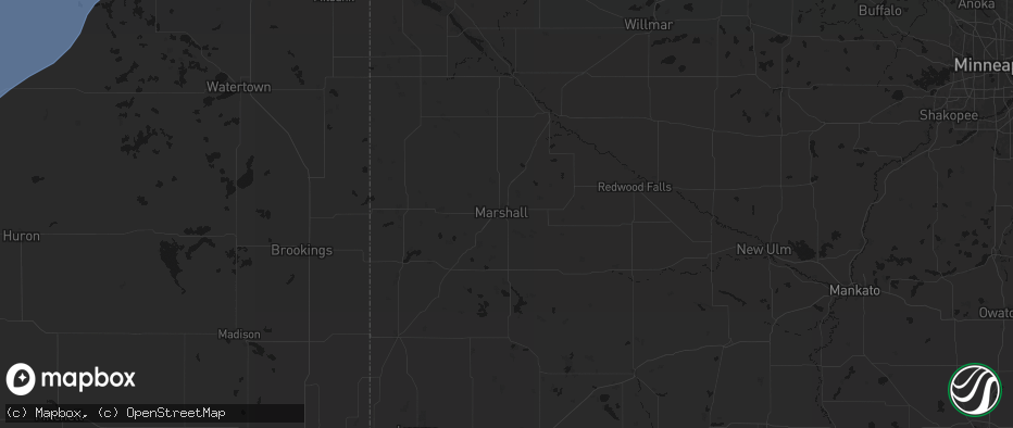 Hail map in Marshall, MN on June 29, 2026