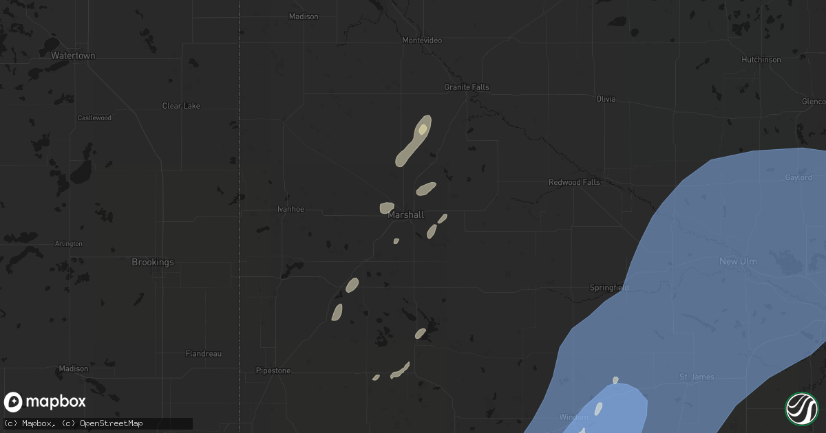 Hail map in Marshall, MN on June 29, 2026