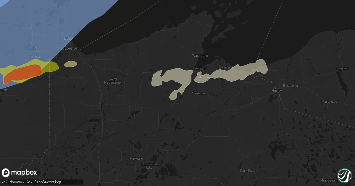 Hail map in Mason, WI on June 29, 2026