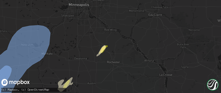 Hail map in Mazeppa, MN on June 29, 2026