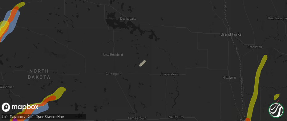 Hail map in Mchenry, ND on June 29, 2026