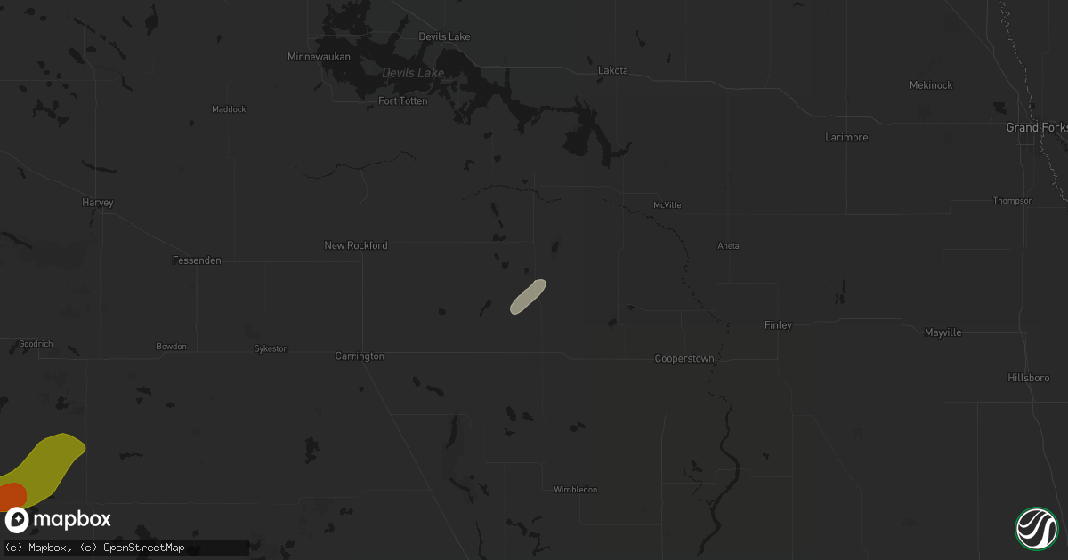 Hail map in Mchenry, ND on June 29, 2026