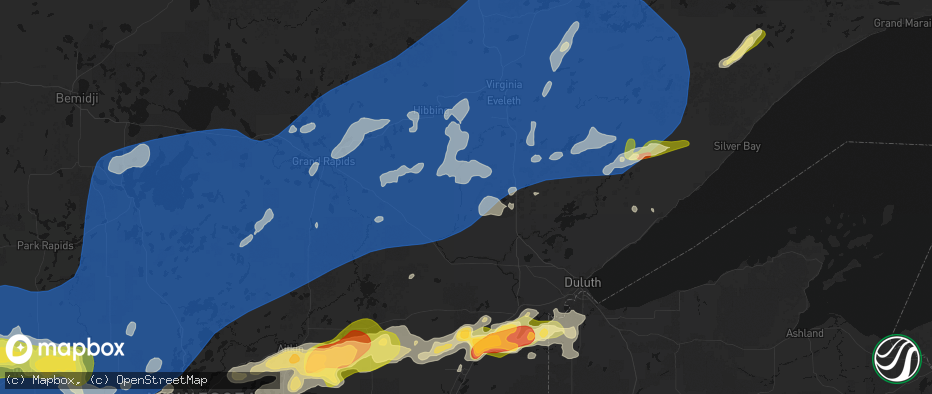 Hail map in Meadowlands, MN on June 29, 2026