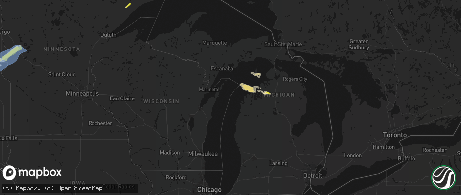 Hail map in Michigan on June 29, 2026