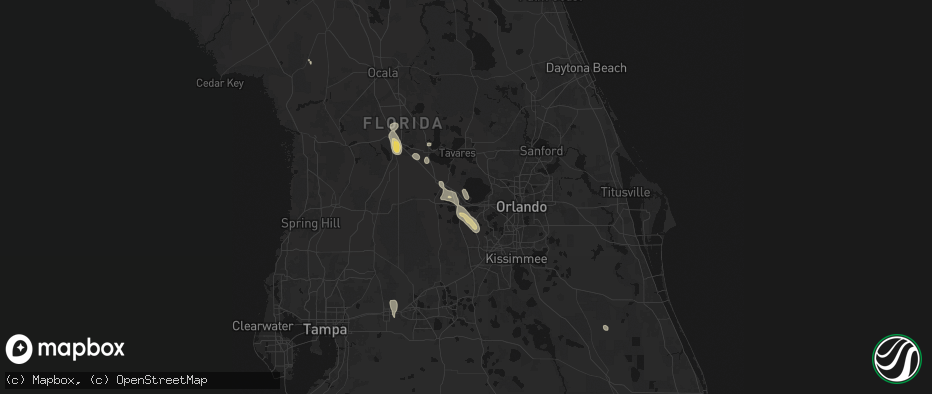 Hail map in Montverde, FL on June 29, 2026