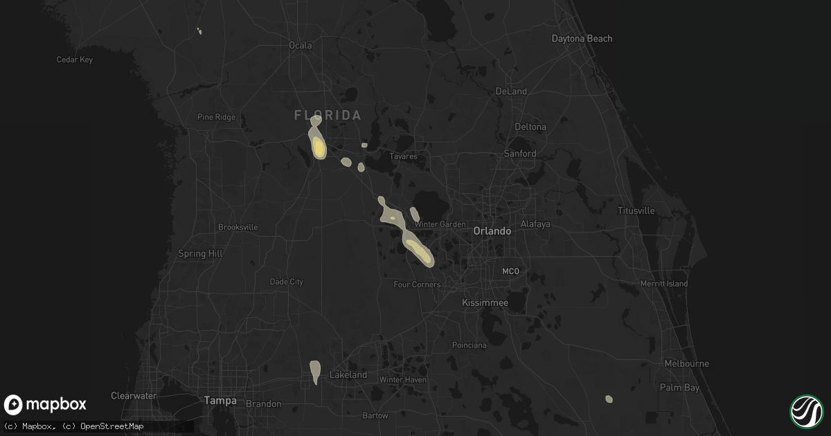 Hail map in Montverde, FL on June 29, 2026