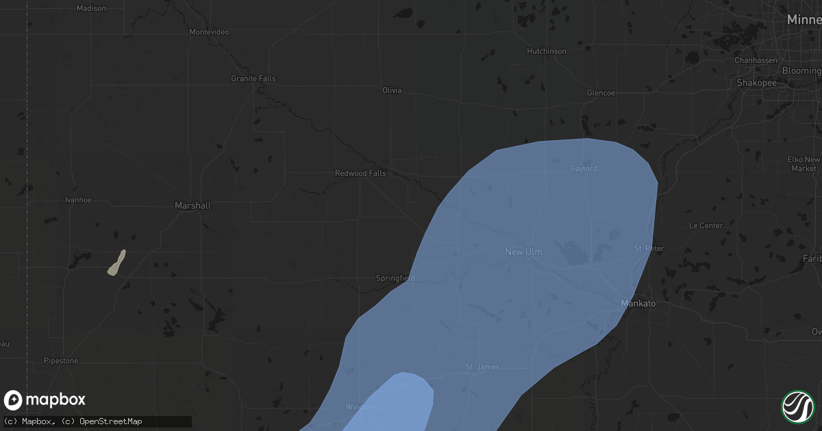 Hail map in Morgan, MN on June 29, 2026