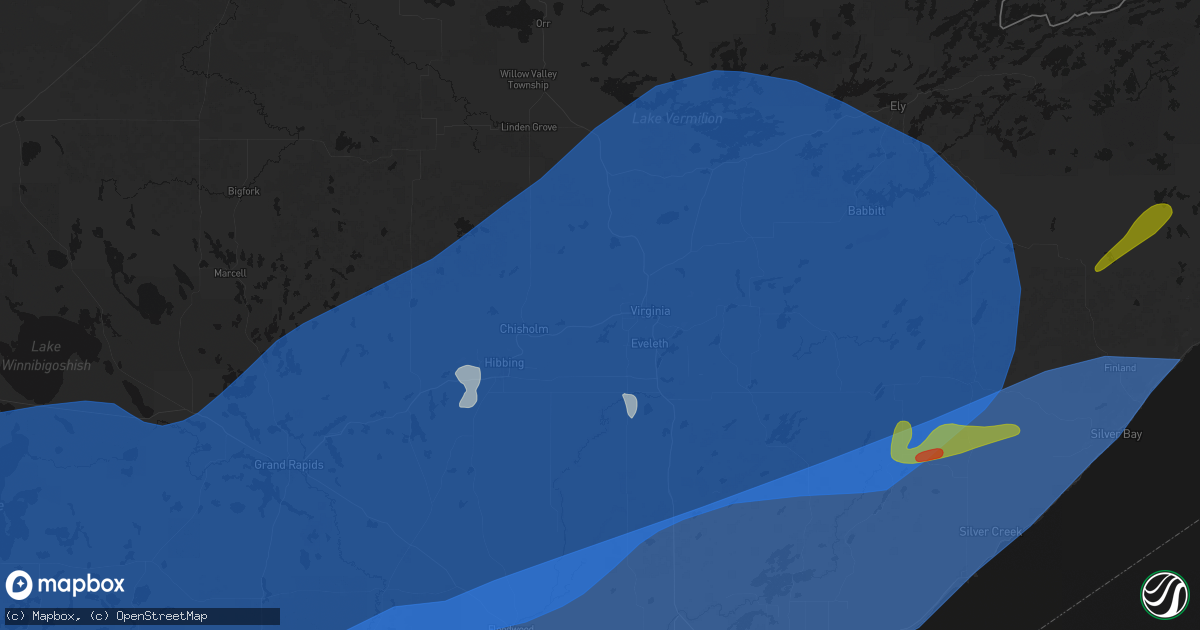 Hail map in Mountain Iron, MN on June 29, 2026