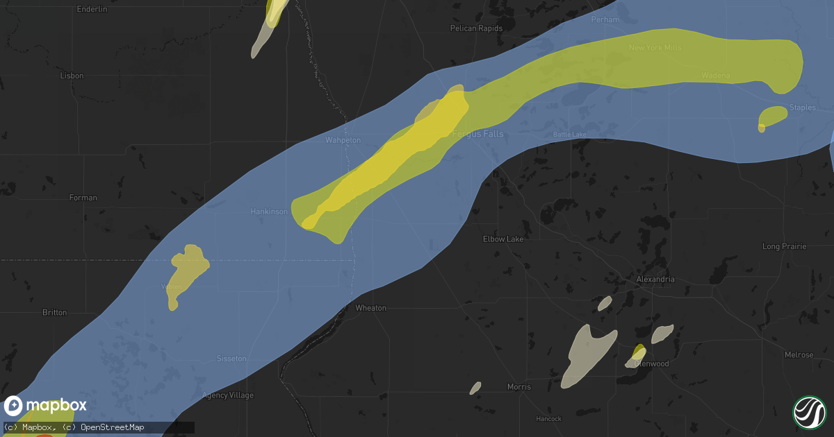 Hail map in Nashua, MN on June 29, 2026