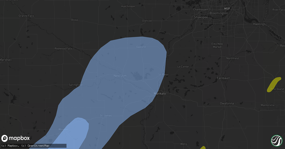 Hail map in Nicollet, MN on June 29, 2026