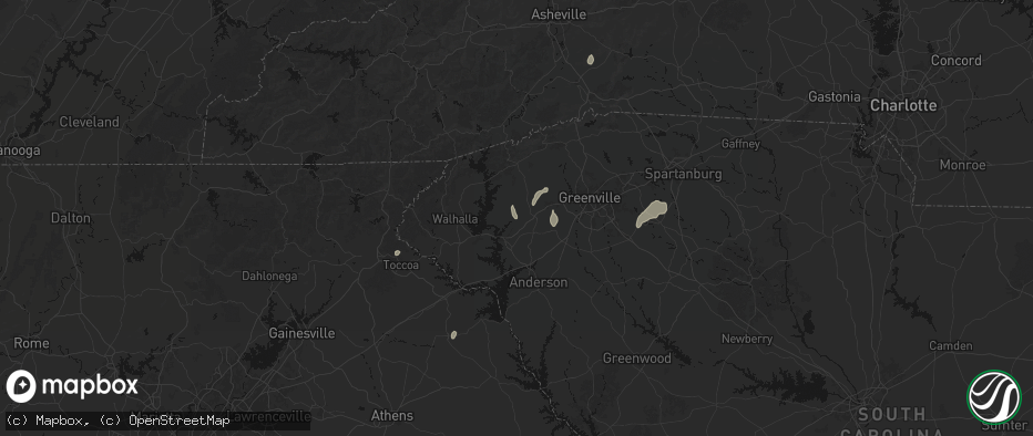 Hail map in Norris, SC on June 29, 2026