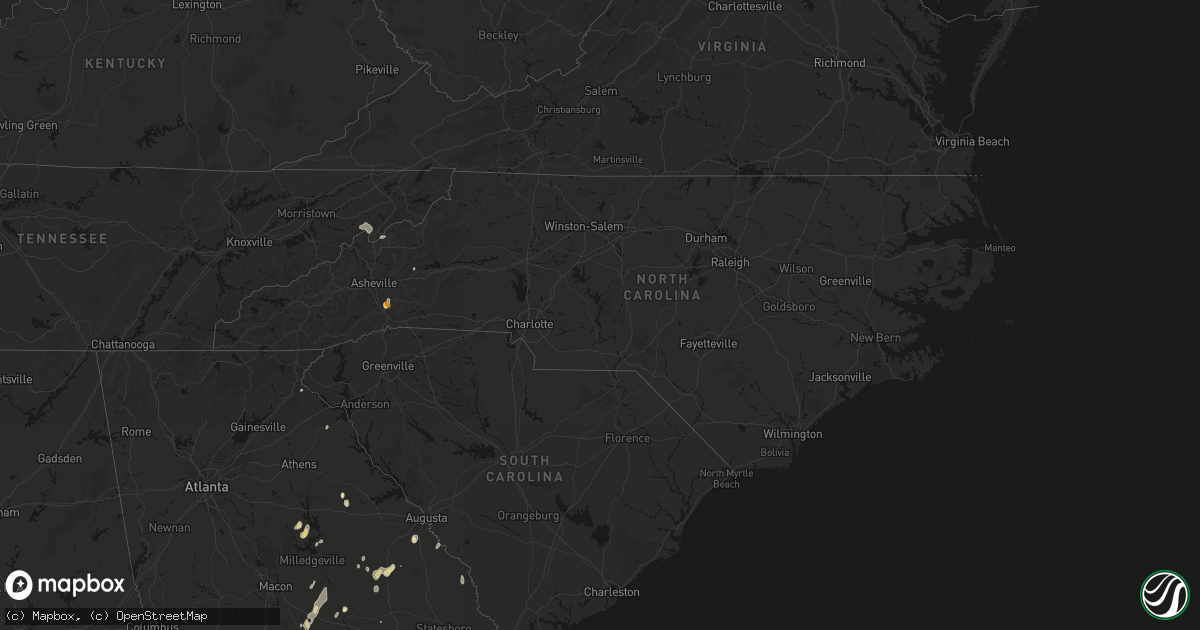 Hail map in North Carolina on June 29, 2026