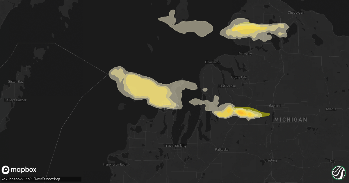 Hail map in Northport, MI on June 29, 2026