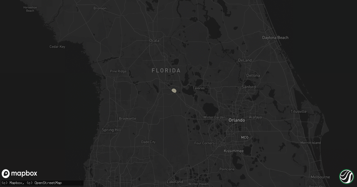 Hail map in Okahumpka, FL on June 29, 2026