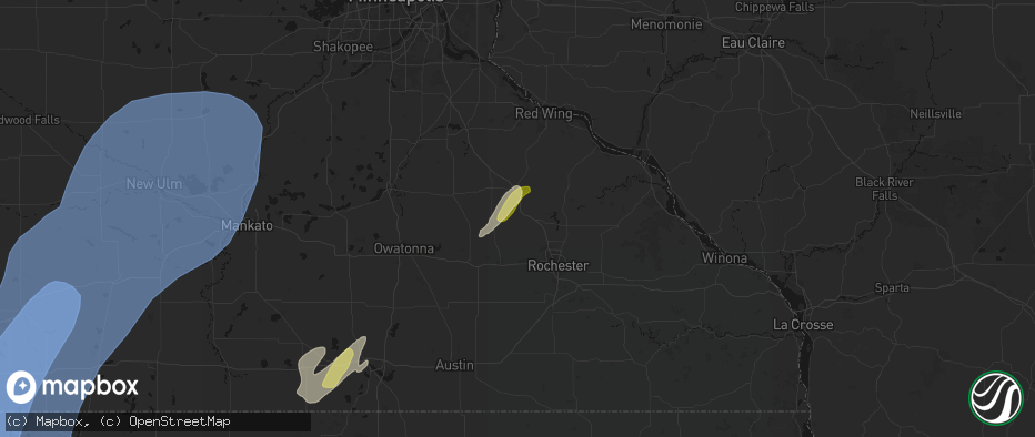 Hail map in Pine Island, MN on June 29, 2026