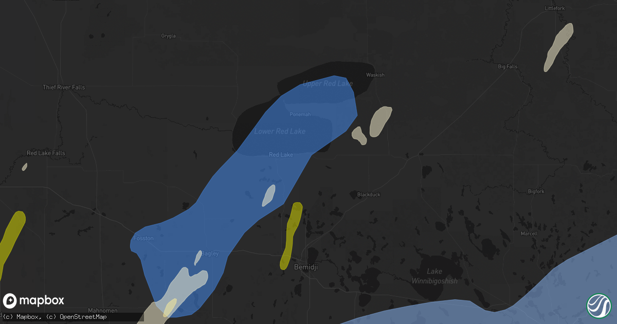 Hail map in Redby, MN on June 29, 2026