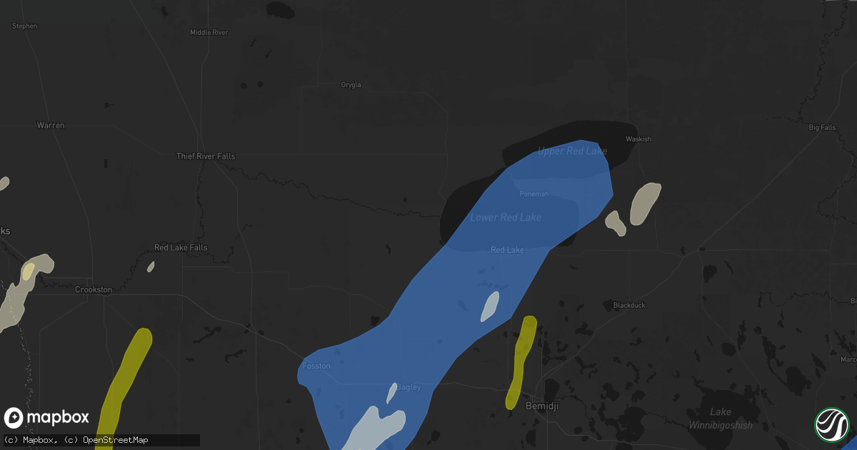 Hail map in Redlake, MN on June 29, 2026