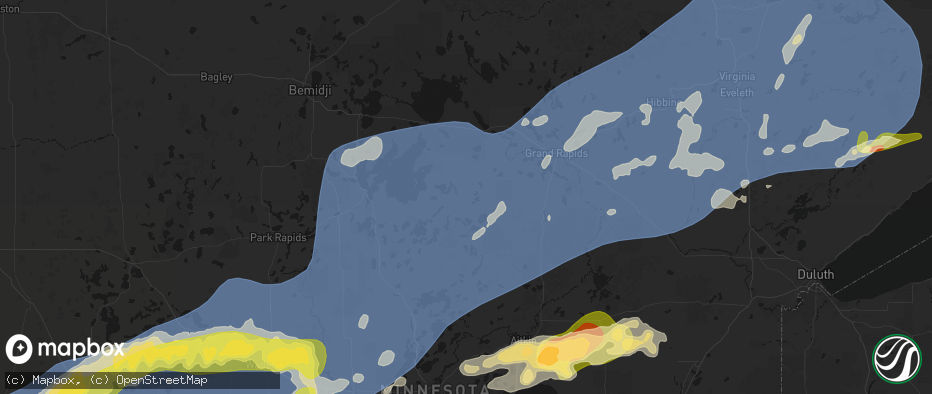 Hail map in Remer, MN on June 29, 2026
