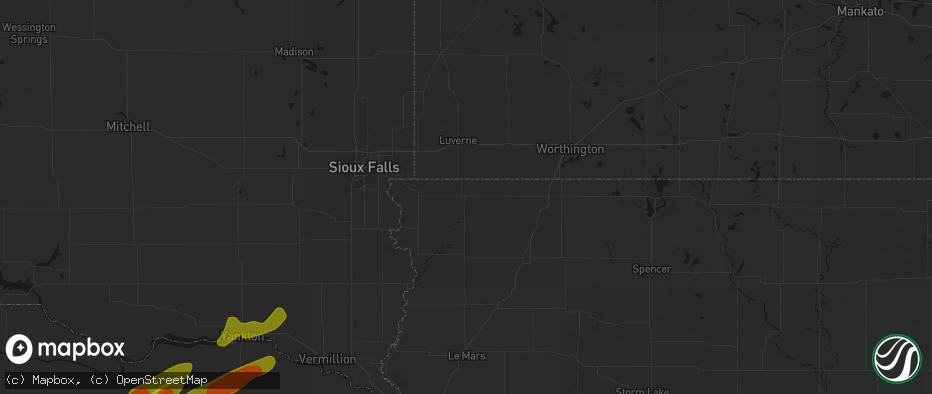 Hail map in Rock Rapids, IA on June 29, 2026