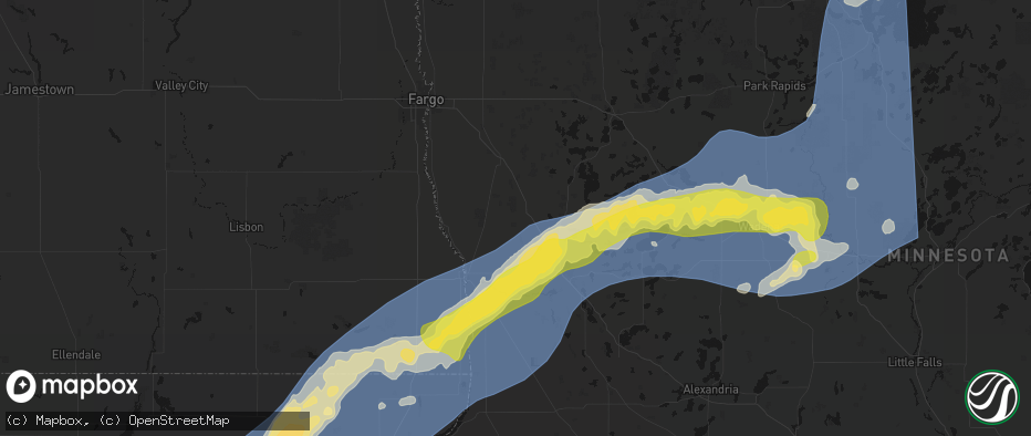 Hail map in Rothsay, MN on June 29, 2026