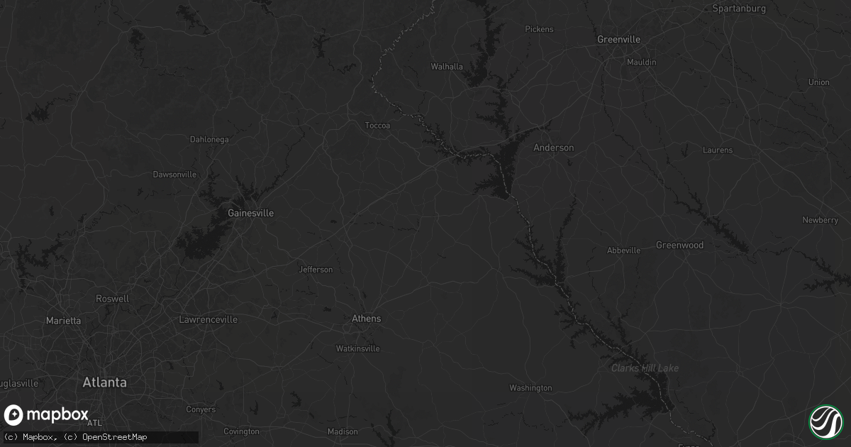 Hail map in Royston, GA on June 29, 2026