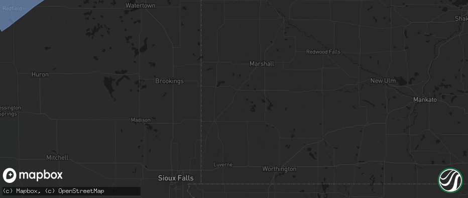 Hail map in Ruthton, MN on June 29, 2026