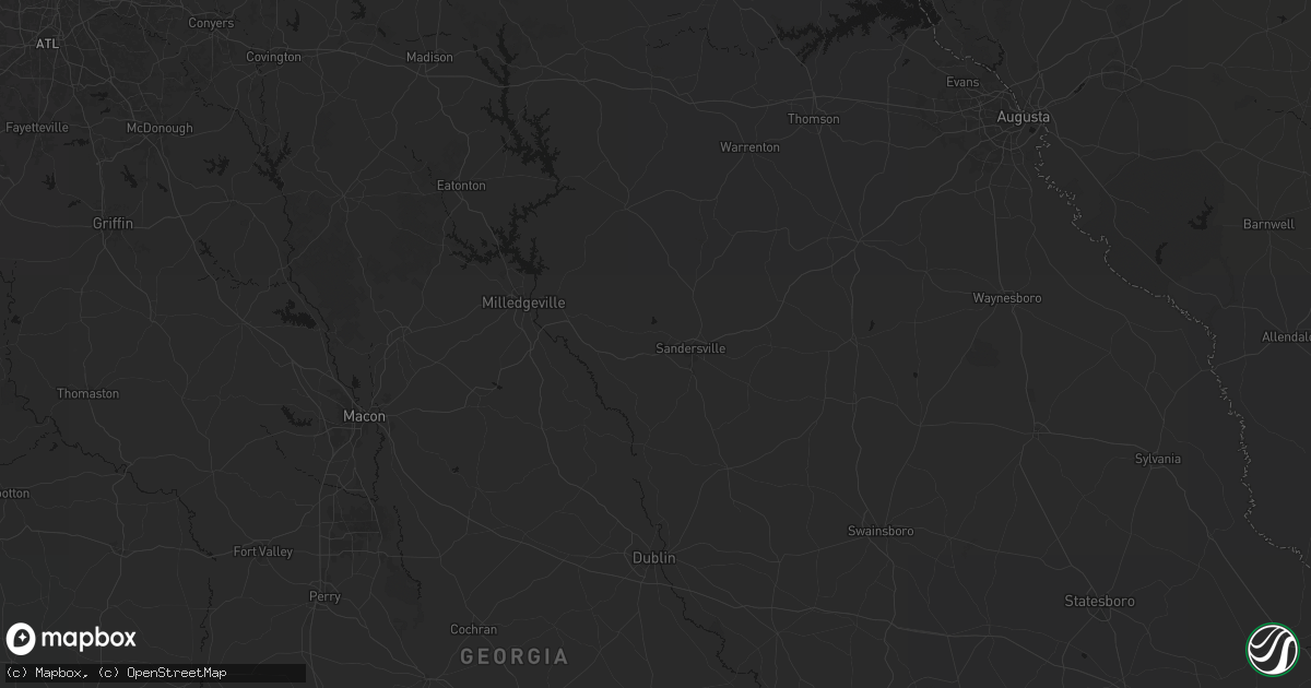 Hail map in Sandersville, GA on June 29, 2026