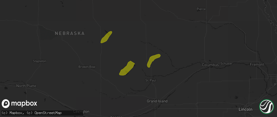 Hail map in Scotia, NE on June 29, 2026