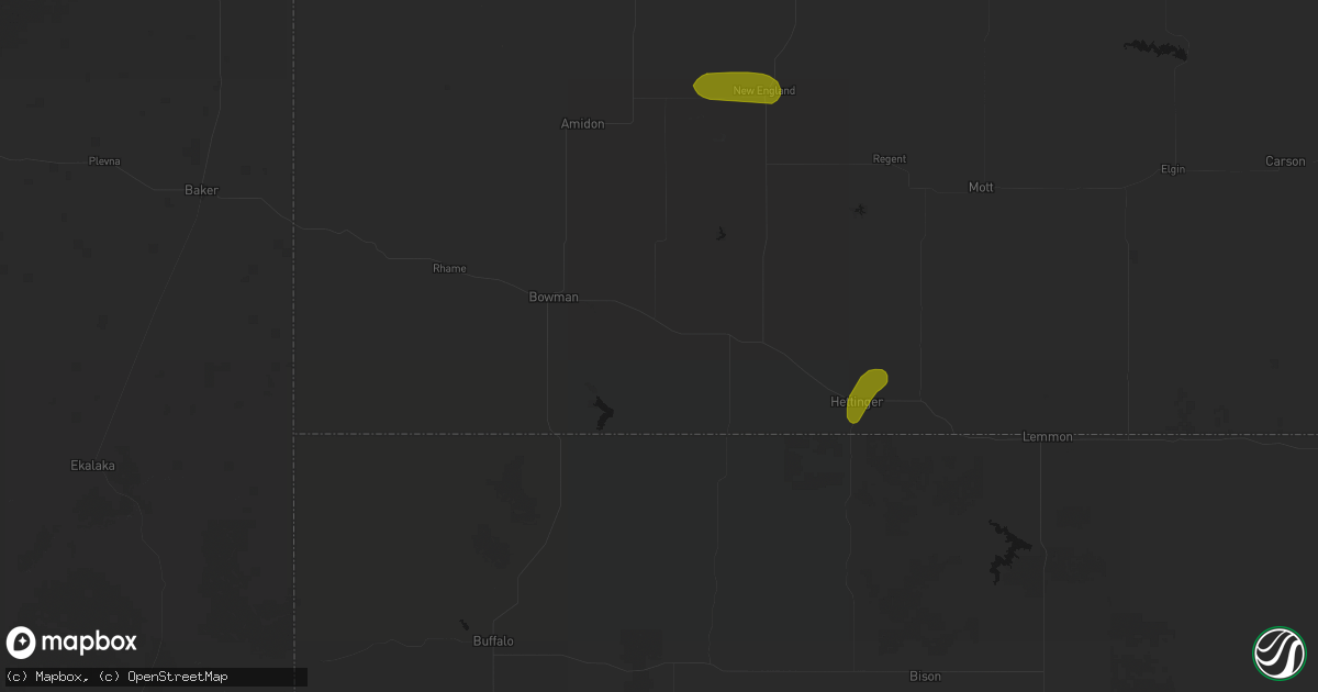Hail map in Scranton, ND on June 29, 2026