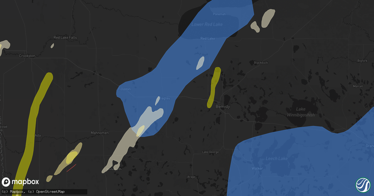 Hail map in Shevlin, MN on June 29, 2026