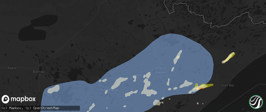 Hail map in Side Lake, MN on June 29, 2026