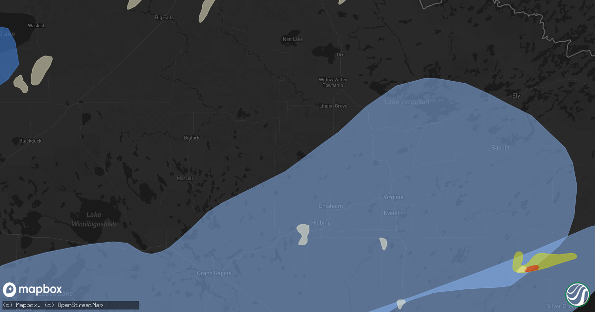 Hail map in Side Lake, MN on June 29, 2026