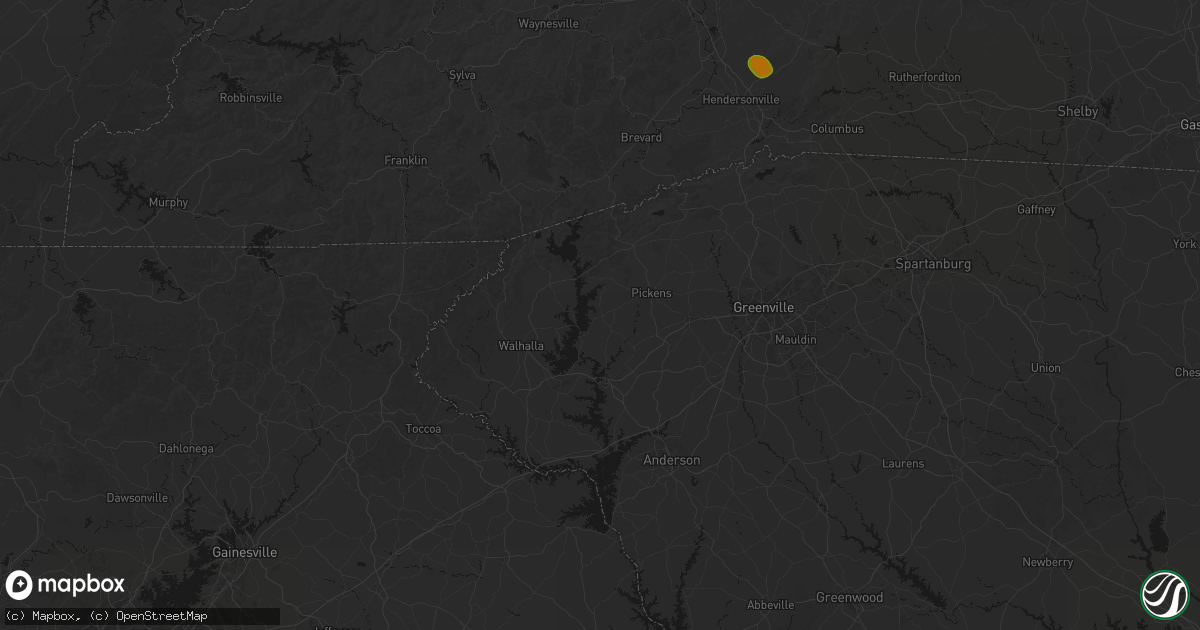 Hail map in Six Mile, SC on June 29, 2026