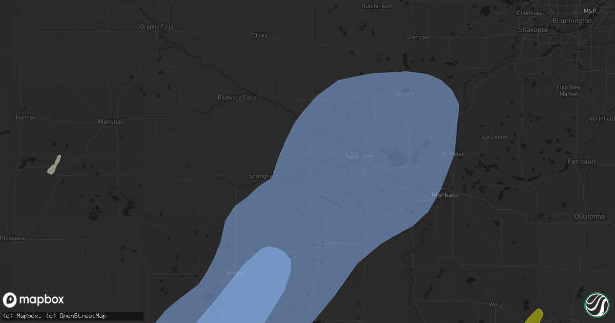 Hail map in Sleepy Eye, MN on June 29, 2026