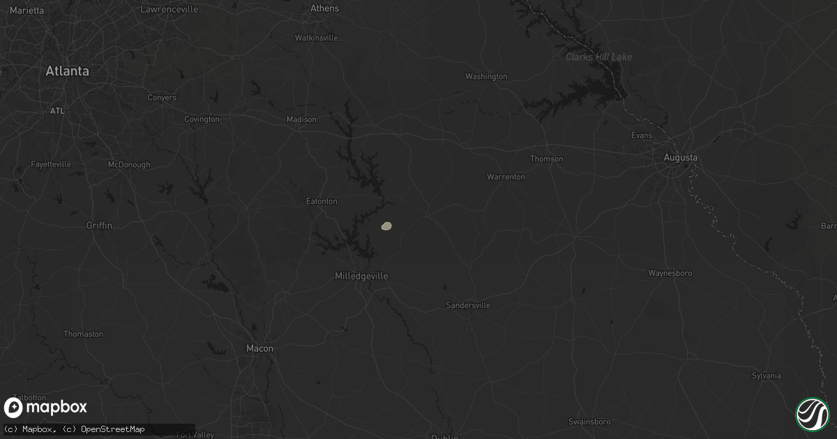 Hail map in Sparta, GA on June 29, 2026