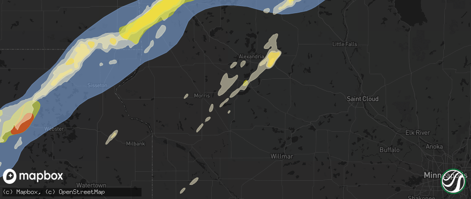 Hail map in Starbuck, MN on June 29, 2026