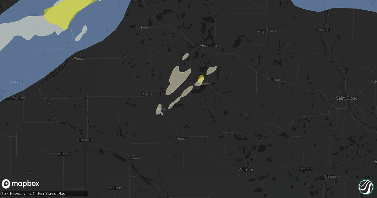Hail map in Starbuck, MN on June 29, 2026