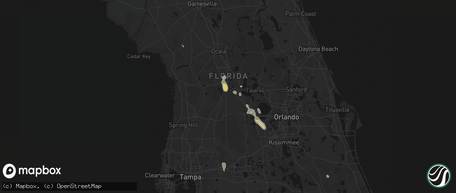 Hail map in Sumterville, FL on June 29, 2026