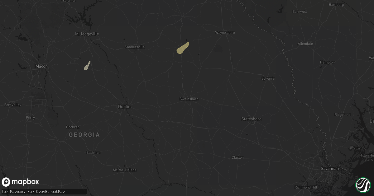 Hail map in Swainsboro, GA on June 29, 2026