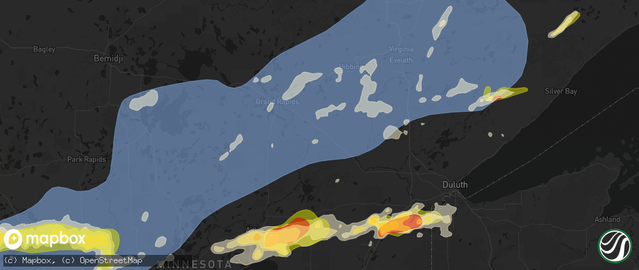 Hail map in Swan River, MN on June 29, 2026