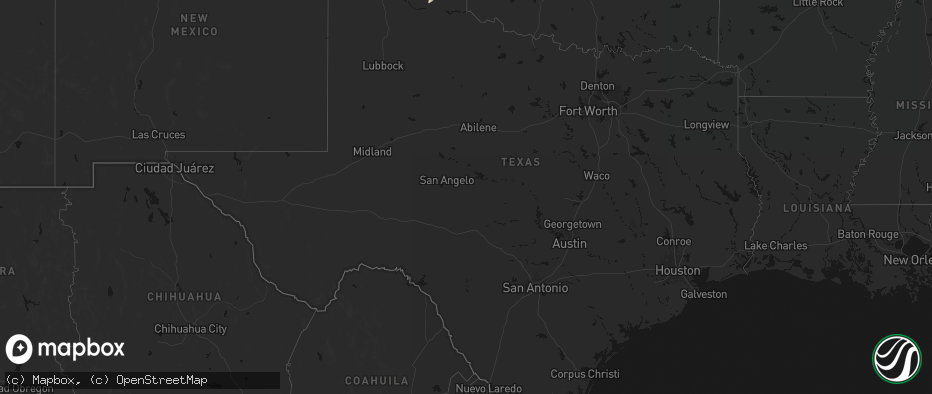Hail map in Texas on June 29, 2026
