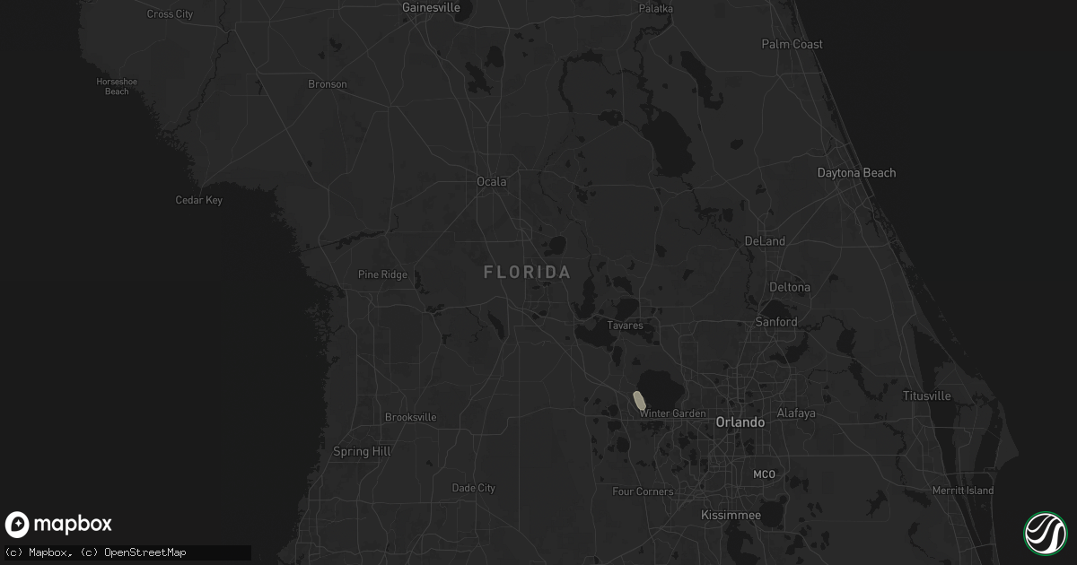 Hail map in The Villages, FL on June 29, 2026
