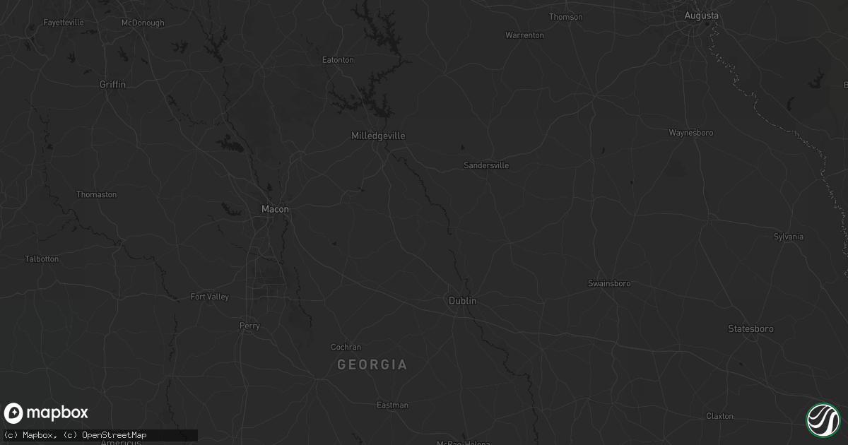 Hail map in Toomsboro, GA on June 29, 2026