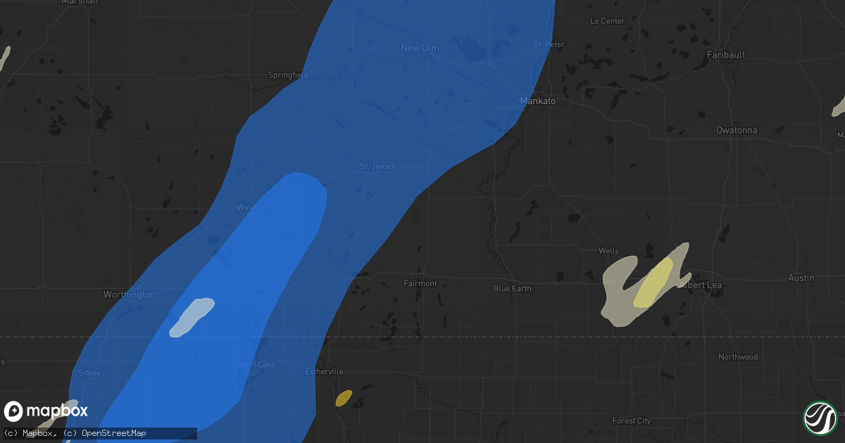 Hail map in Truman, MN on June 29, 2026