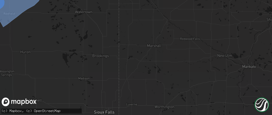 Hail map in Tyler, MN on June 29, 2026