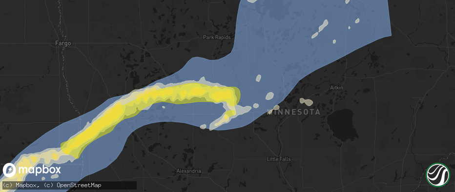 Hail map in Verndale, MN on June 29, 2026