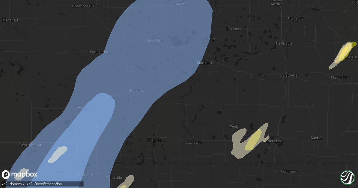 Hail map in Vernon Center, MN on June 29, 2026