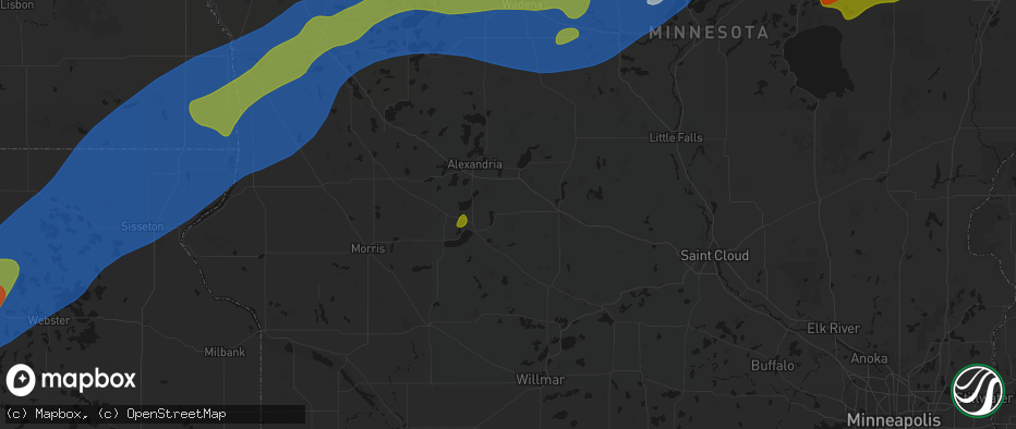Hail map in Villard, MN on June 29, 2026