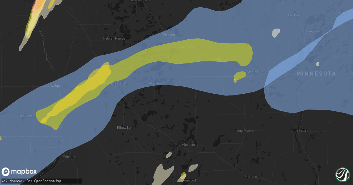 Hail map in Vining, MN on June 29, 2026